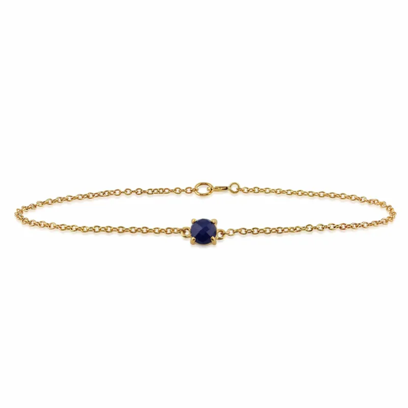Classic Round Sapphire Checkerboard Bracelet in 9ct Yellow Gold sold by Gemondo Jewellery