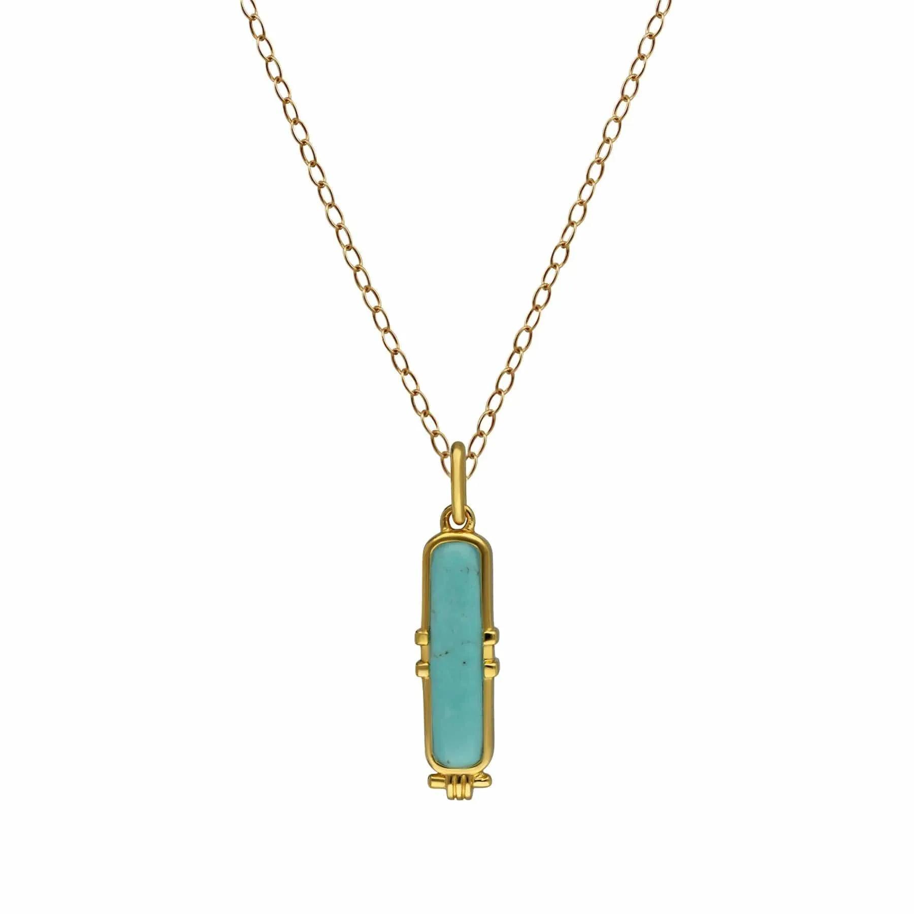 ECFEW™ Turquoise Talisman Pendant Necklace in Sterling Silver sold by Gemondo Jewellery