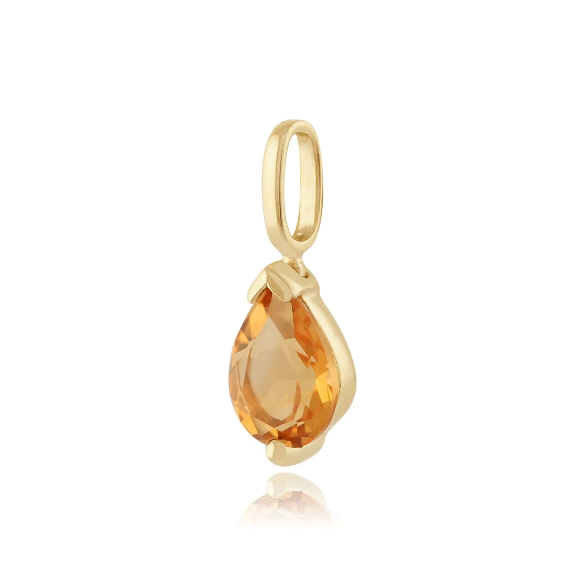 Classic Pear Citrine Pendant in 9ct Yellow Gold sold by Gemondo Jewellery product image thumbnail 2