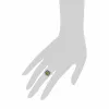 Art Nouveau Style Octagon Peridot & Marcasite Border Ring in 925 Sterling Silver sold by Gemondo Jewellery