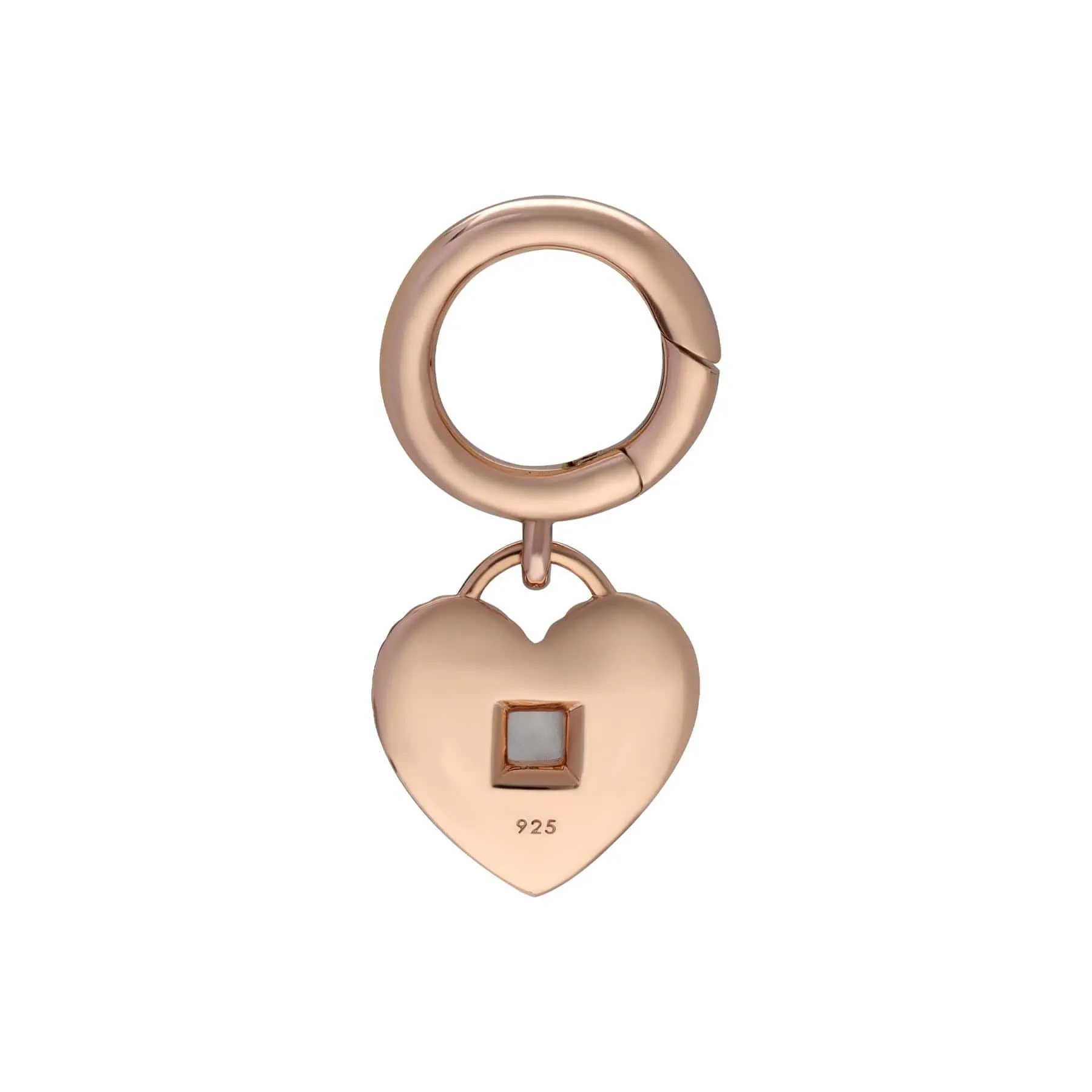 Queen of Paws Rose Quartz Small Pet Tag In Rose Gold Plated Silver sold by Gemondo Jewellery product image thumbnail 2
