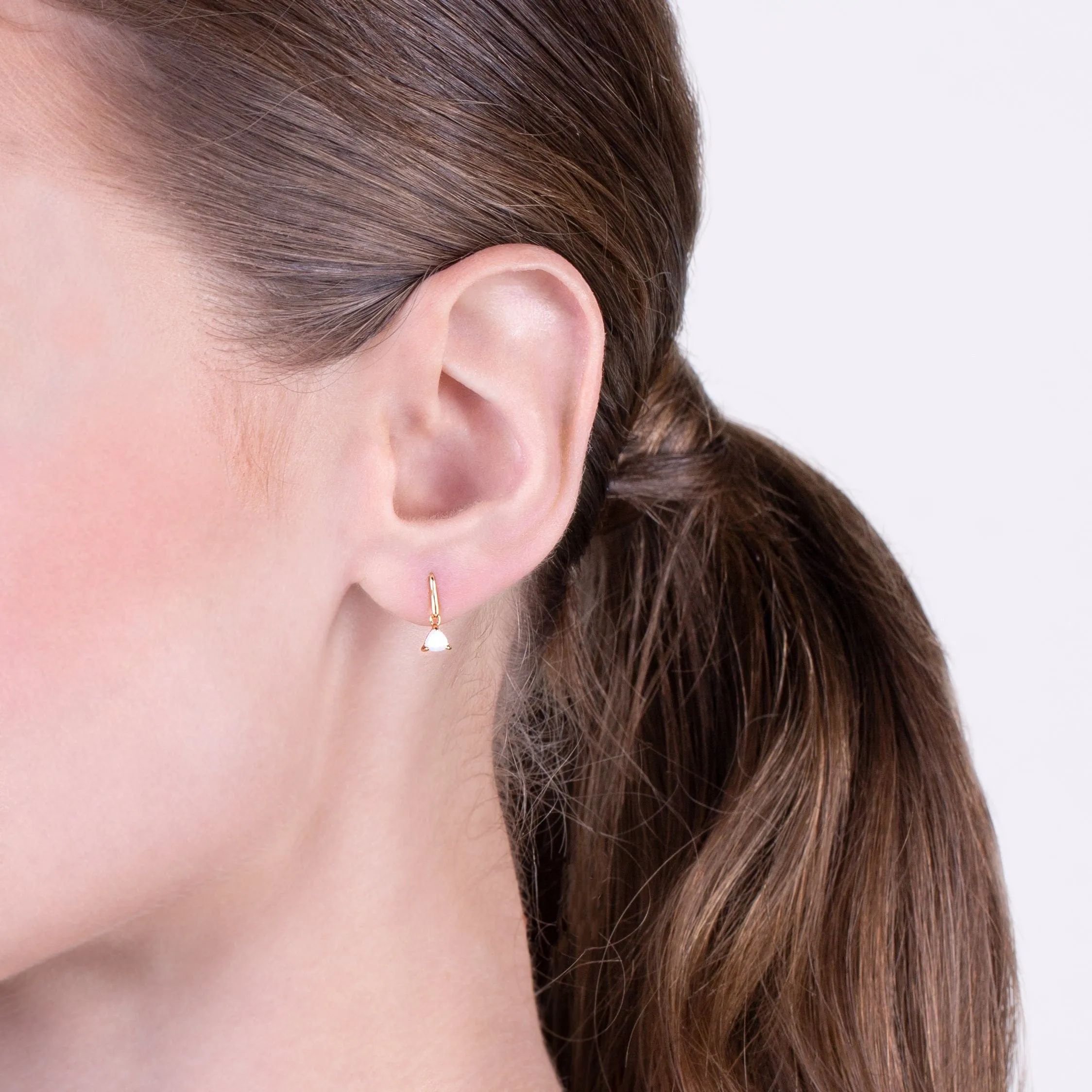 Gemondo 9ct Yellow Gold 0.20ct Opal Single Stone Drop Earrings sold by Gemondo Jewellery product image thumbnail 2