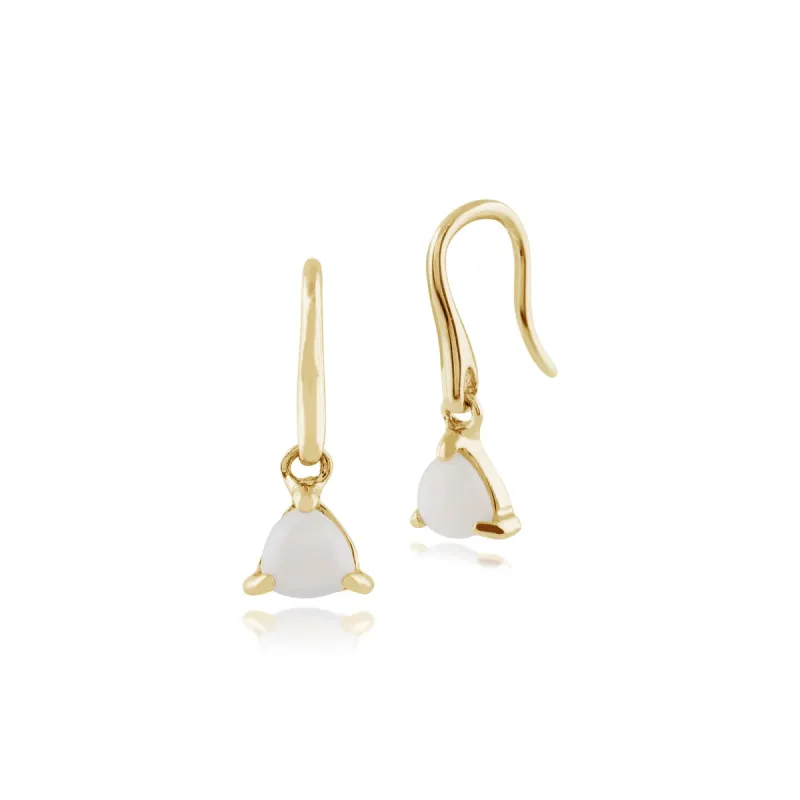 Gemondo 9ct Yellow Gold 0.20ct Opal Single Stone Drop Earrings sold by Gemondo Jewellery