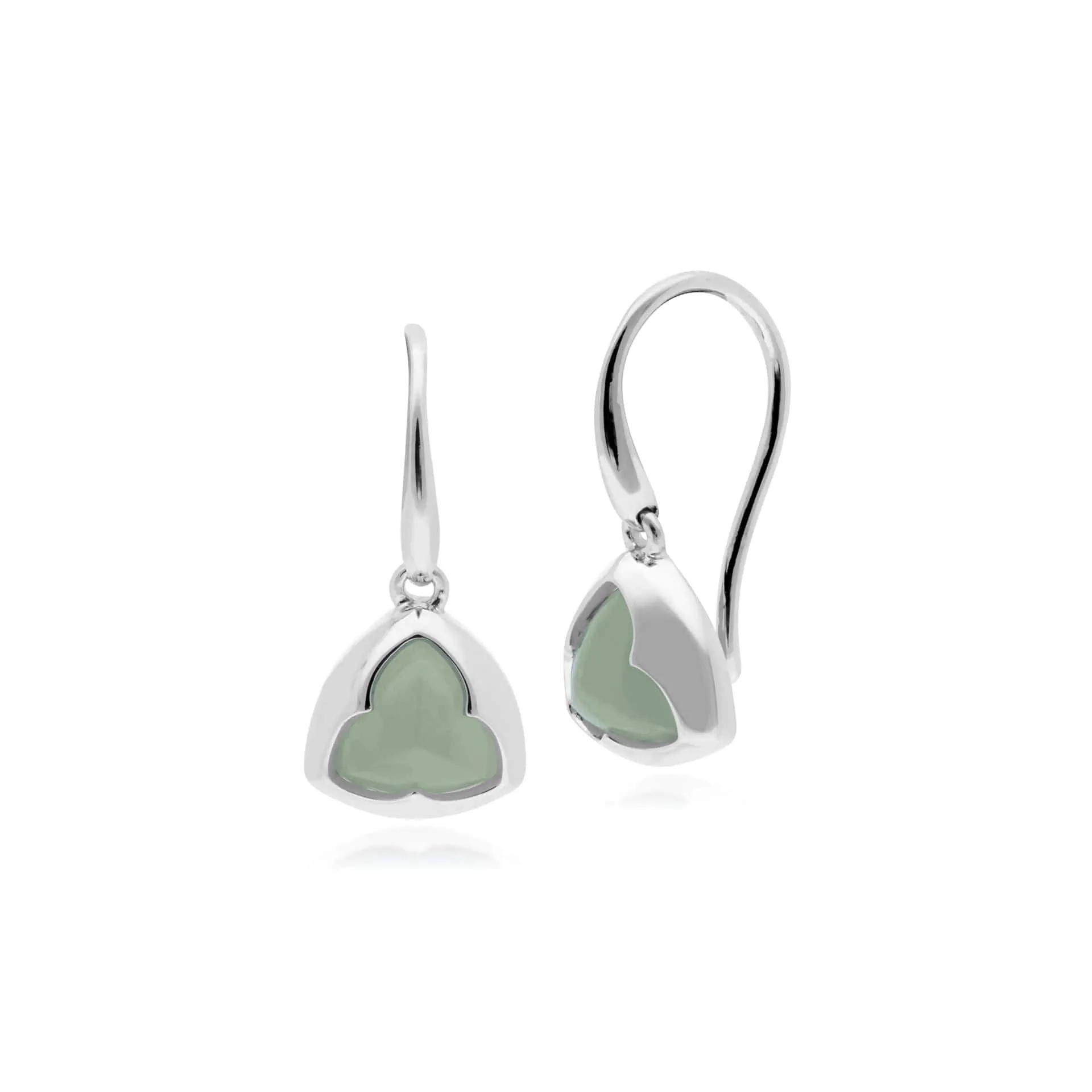 Gemondo Sterling Silver Prism Sugarloaf Jade Drop Earrings sold by Gemondo Jewellery