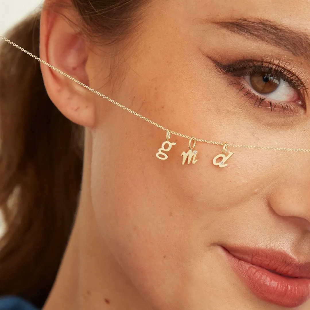 Alphabet Letter A Diamond pendant in 9ct Yellow Gold sold by Gemondo Jewellery product image thumbnail 2