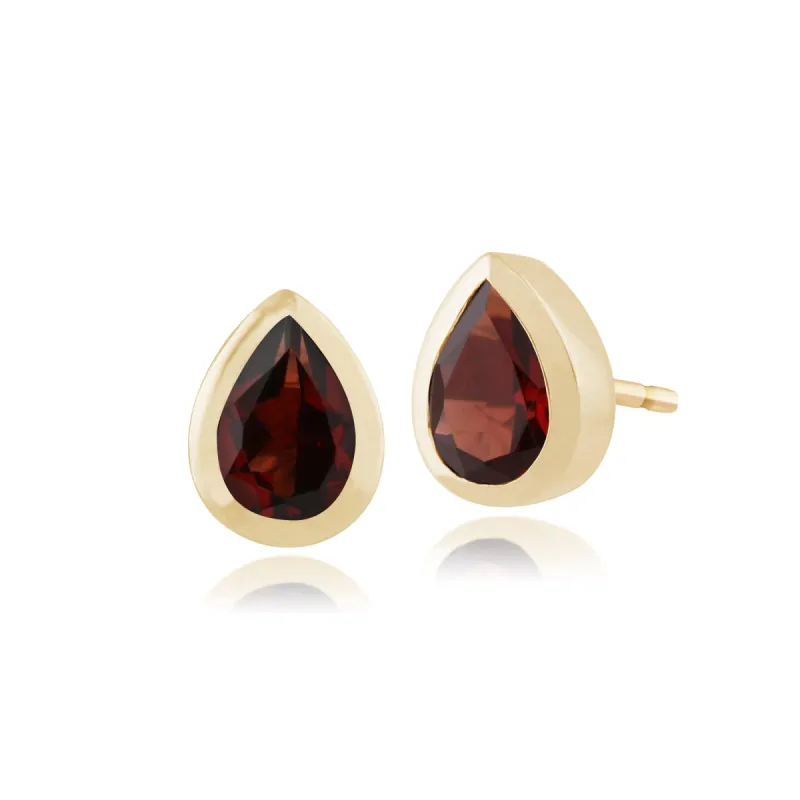 Gemondo 9ct Yellow Gold 1.00ct Garnet Stud Earrings sold by Gemondo Jewellery