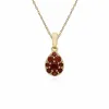 Gemondo 9ct Yellow Gold Garnet Pear Cluster Pendant on 45cm Chain sold by Gemondo Jewellery