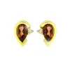 9ct Yellow Gold 0.45ct Pear Cut Garnet & Diamond Pear Stud Earrings sold by Gemondo Jewellery