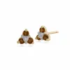 Floral Round Citrine & Diamond Flower Stud Earrings & Pendant Set in 9ct Yellow Gold sold by Gemondo Jewellery