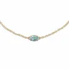 Classic Oval Aquamarine Single Stone Pendant & Bracelet Set in 9ct Yellow Gold sold by Gemondo Jewellery
