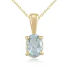 Classic Oval Aquamarine Single Stone Pendant & Bracelet Set in 9ct Yellow Gold sold by Gemondo Jewellery