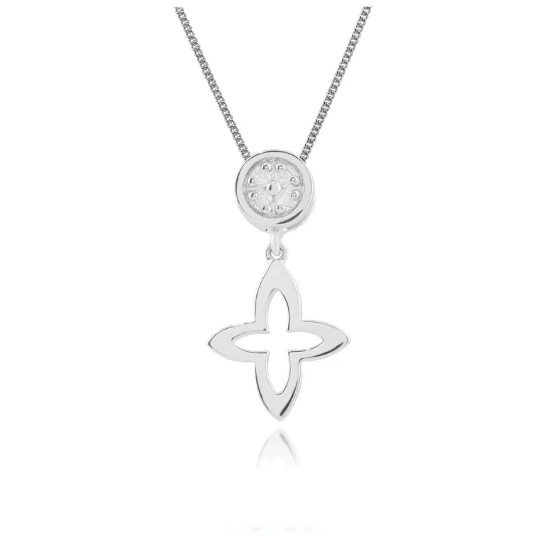 Gemondo 9ct White Gold 0.02ct Diamond Star Pendant on 45cm Chain sold by Gemondo Jewellery