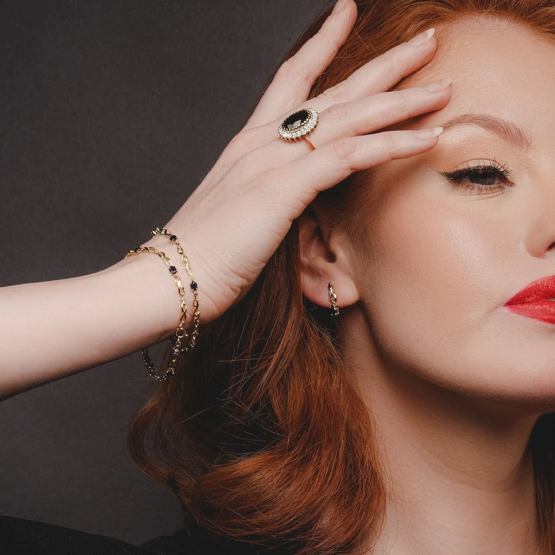 Infinity Luxe Blue Sapphire & Diamond Tennis Bracelet in 9ct Gold sold by Gemondo Jewellery product image thumbnail 2