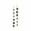 ECFEW™ Unifier Mismatched Tigers Eye Dangle Drop Earrings in Gold Plated Sterling Silver sold by Gemondo Jewellery