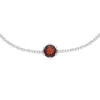 Classic Round Garnet 6 Claw Set Single Stone Bracelet in 925 Sterling Silver sold by Gemondo Jewellery