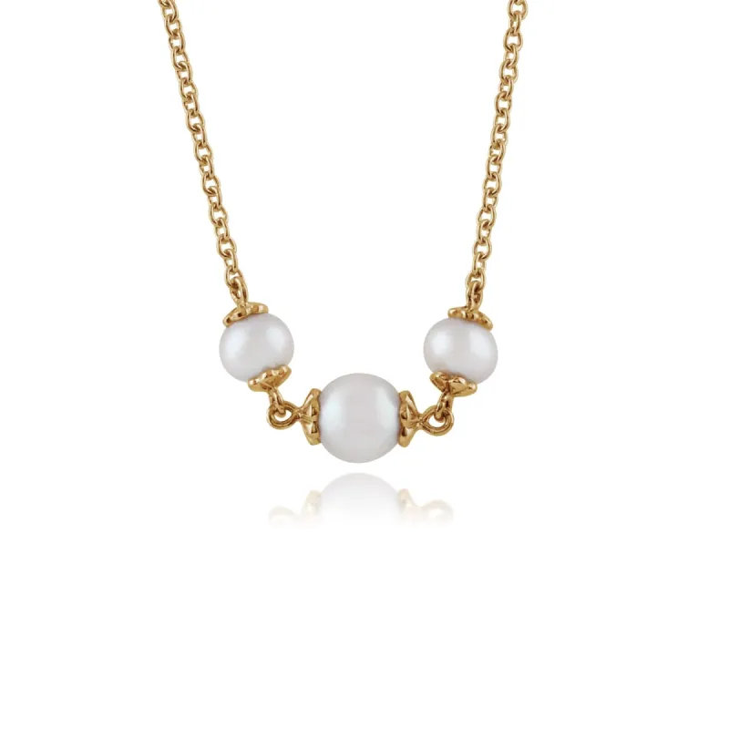 Gemondo 925 Gold Plated Sterling Silver 3.51ct Freshwater Pearl 45cm Necklace sold by Gemondo Jewellery