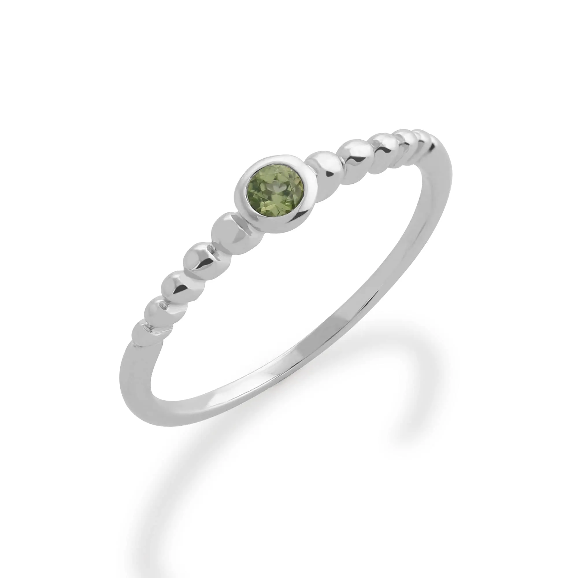 Essential Round Peridot Hoop Earrings & Ring Set in 925 Sterling Silver sold by Gemondo Jewellery product image thumbnail 3