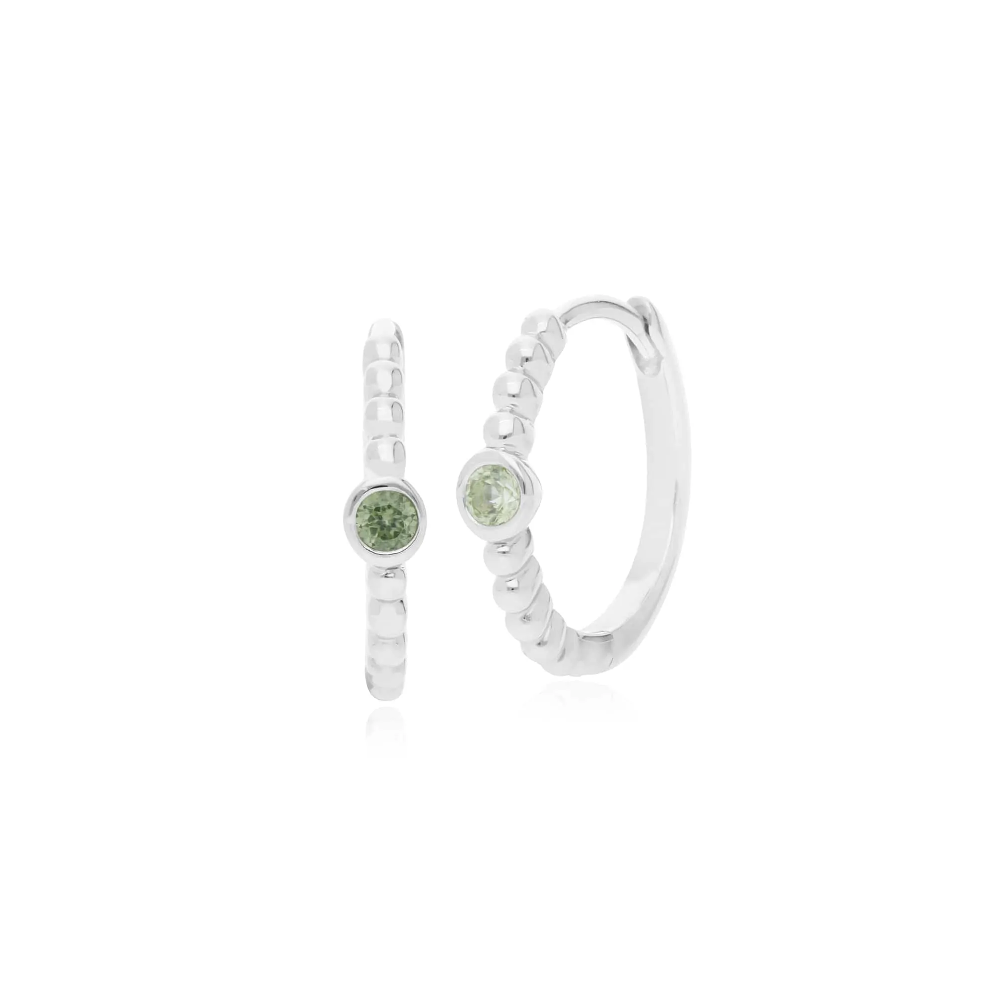 Essential Round Peridot Hoop Earrings & Ring Set in 925 Sterling Silver sold by Gemondo Jewellery product image thumbnail 2