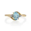Gemondo 9ct Yellow Gold 0.97ct Blue Topaz & Diamond Ring sold by Gemondo Jewellery