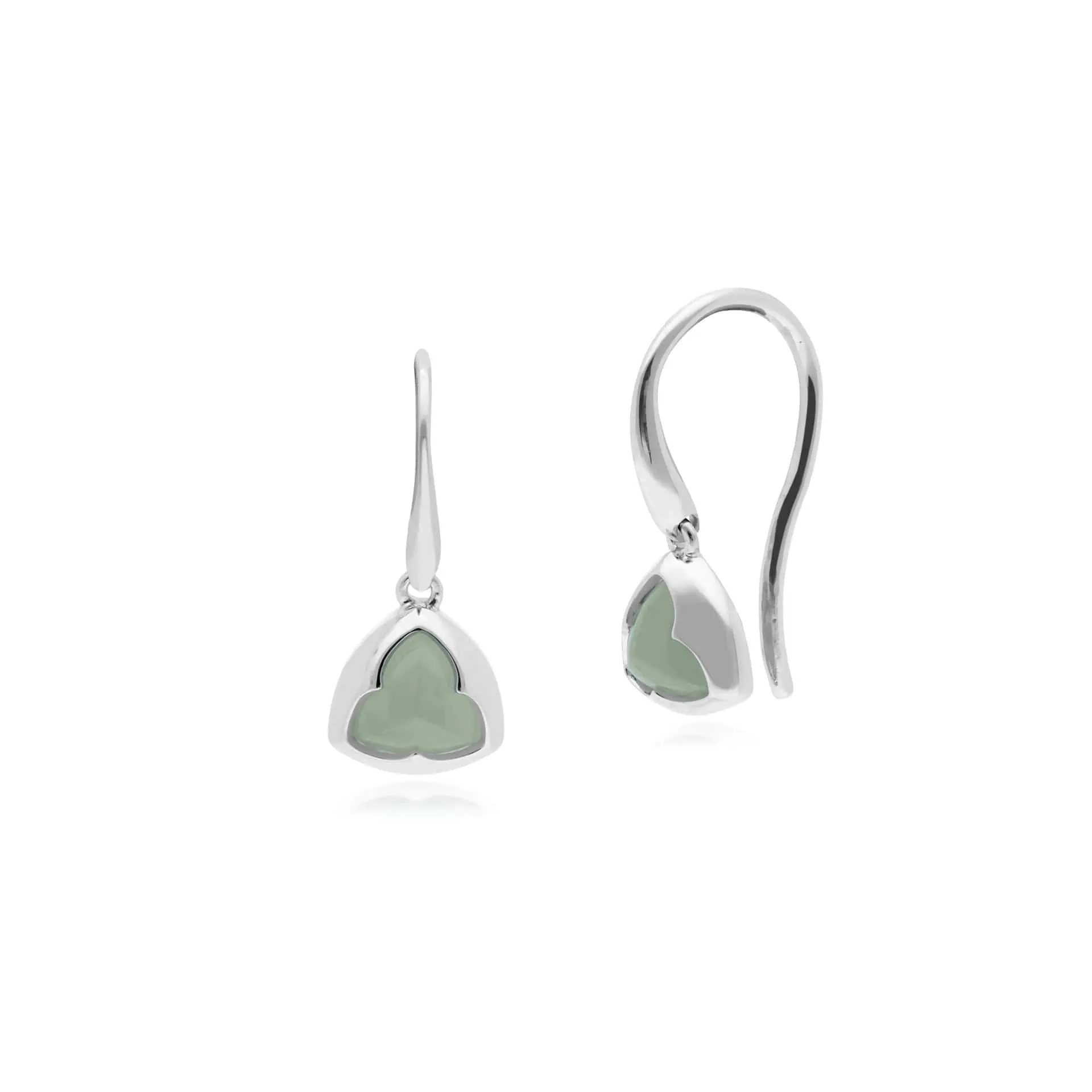 Gemondo Sterling Silver Prism Sugarloaf Jade Small Drop Earrings sold by Gemondo Jewellery