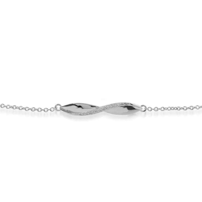 Gemondo 9ct White Gold 0.05ct Diamond 19cm Bracelet sold by Gemondo Jewellery