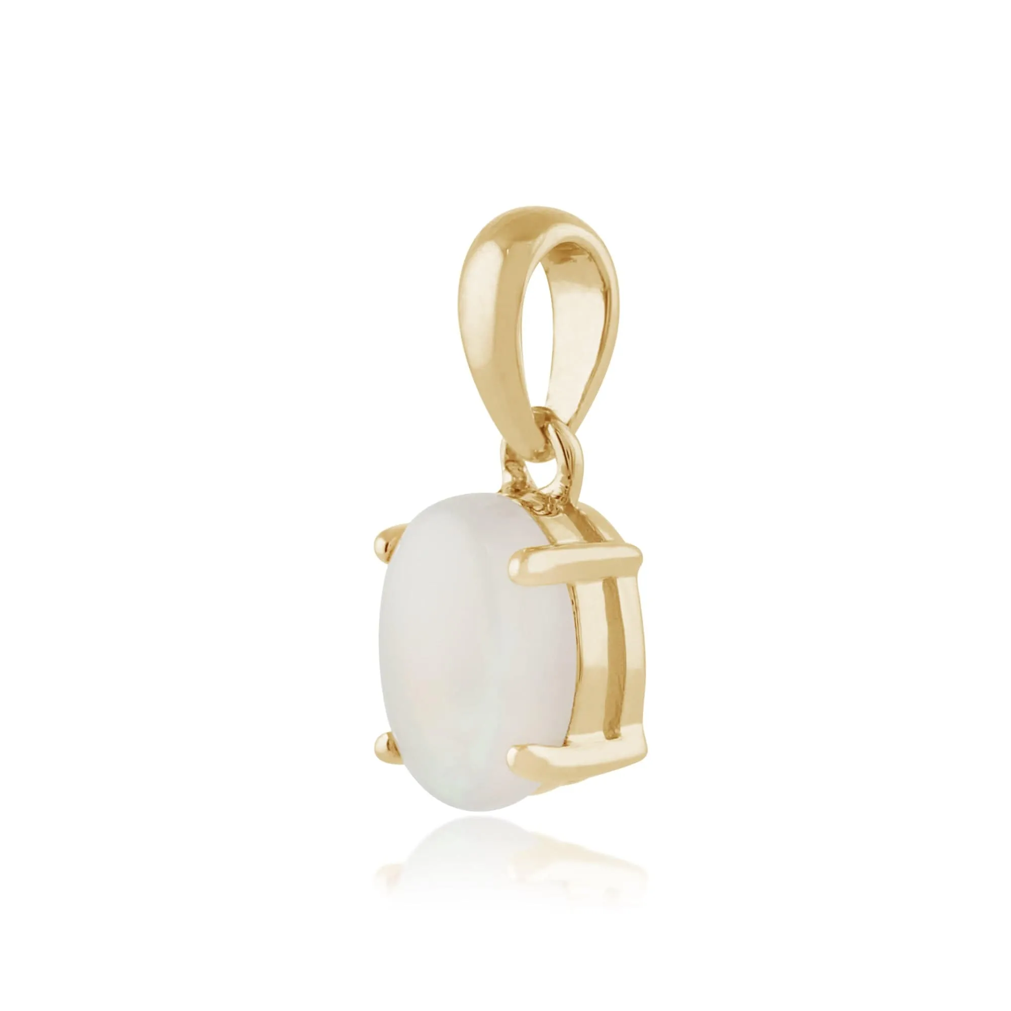 Classic Oval Opal Pendant in 9ct Yellow Gold sold by Gemondo Jewellery product image thumbnail 2