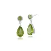 Gemondo 9ct White Gold 2.90ct Peridot Drop Earrings sold by Gemondo Jewellery