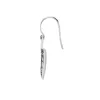 Art Nouveau Style Round Marcasite Leaf Drop Earrings in 925 Sterling Silver sold by Gemondo Jewellery