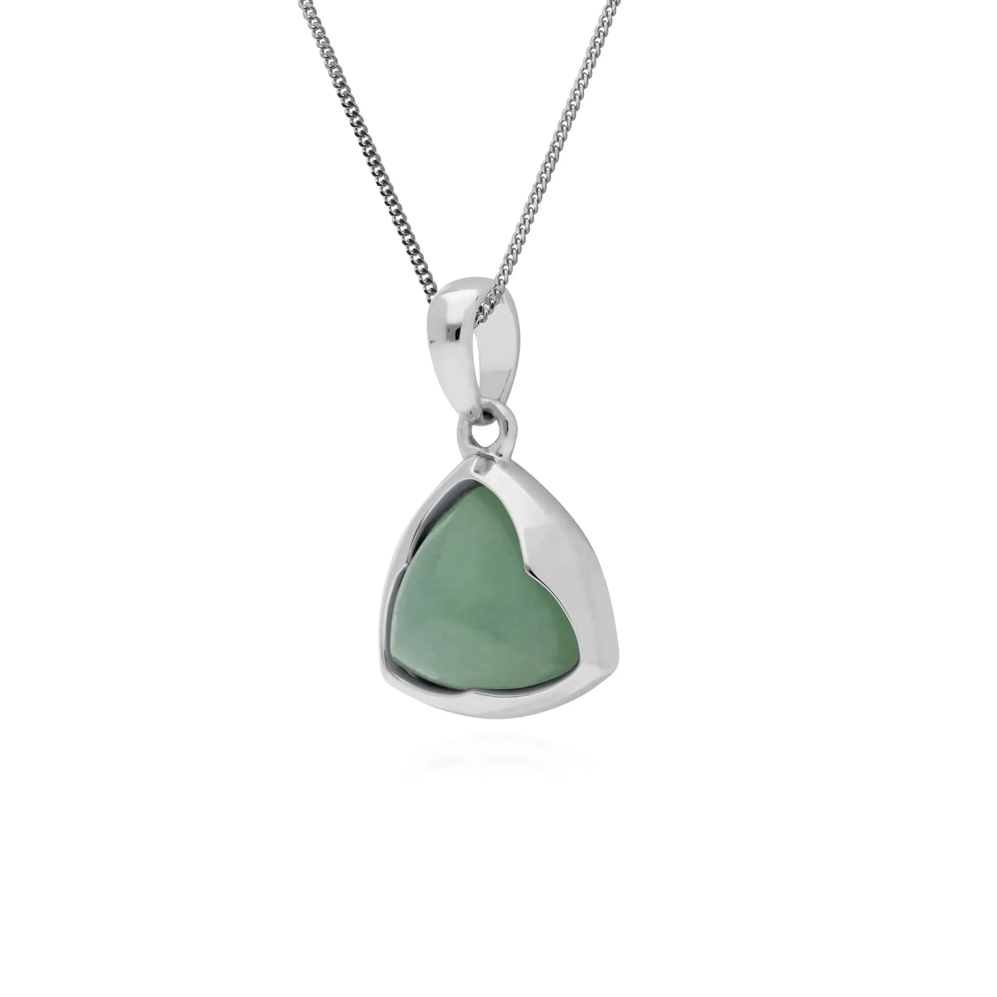 Gemondo Sterling Silver Prism Sugarloaf Jade Pendant on 45cm Chain sold by Gemondo Jewellery product image thumbnail 2