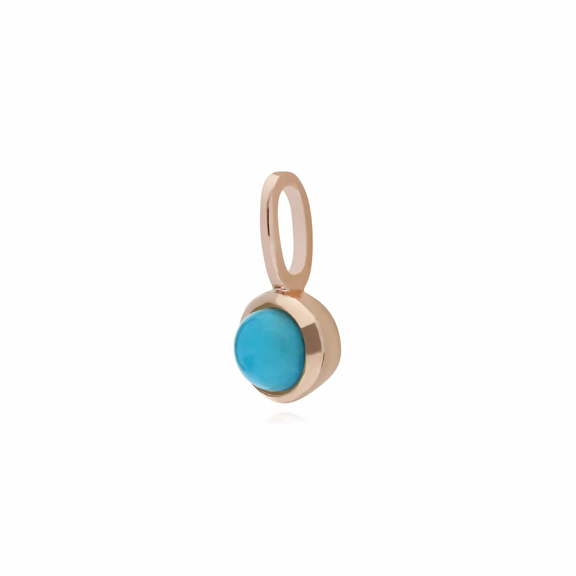 Gemondo Rose Gold Plated Sterling Silver Turquoise Charm sold by Gemondo Jewellery product image thumbnail 2
