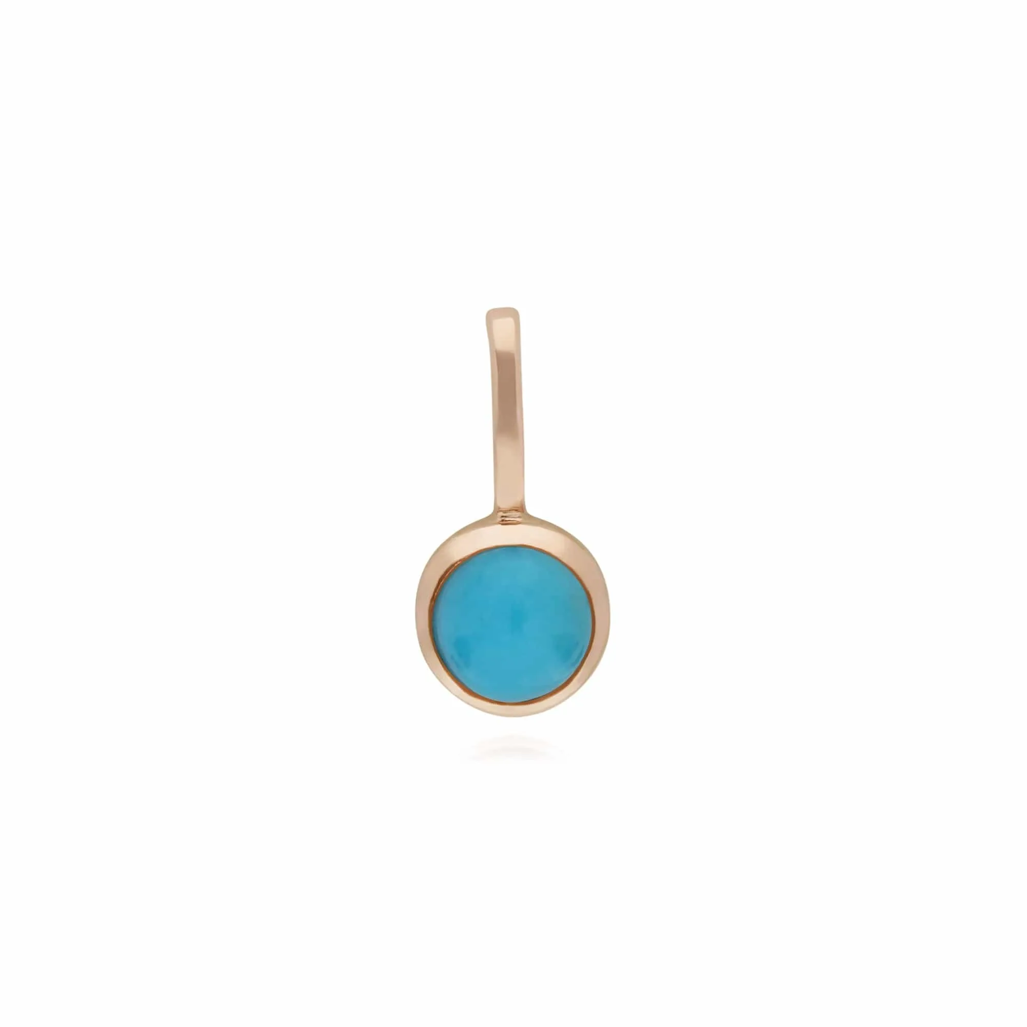 Gemondo Rose Gold Plated Sterling Silver Turquoise Charm sold by Gemondo Jewellery