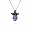Gemondo Sterling Silver Amethyst & Marcasite February Pendant on 45cm Chain sold by Gemondo Jewellery