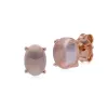 Gemondo Rose Gold Plated Sterling Silver Rose Quartz Oval Stud Earrings sold by Gemondo Jewellery