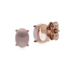 Gemondo Rose Gold Plated Sterling Silver Rose Quartz Oval Stud Earrings sold by Gemondo Jewellery