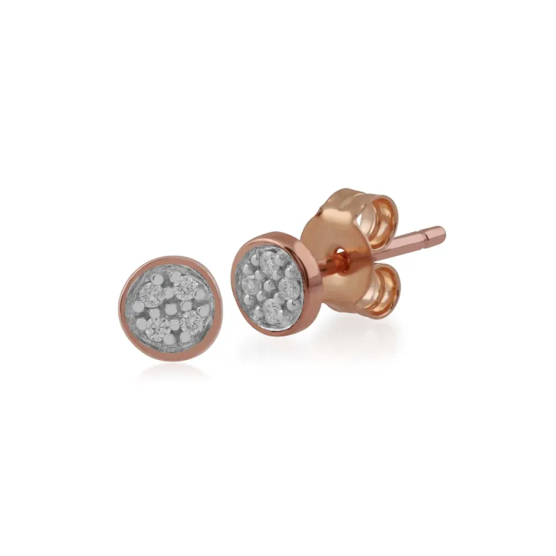 Gemondo 9ct Rose Gold 3pt Diamond Round Stud Earrings sold by Gemondo Jewellery