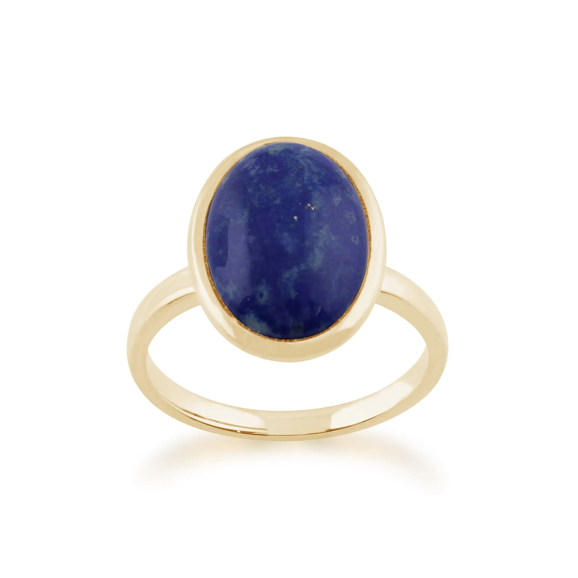 Statement Oval Lapis Lazuli Ring in 9ct Yellow Gold sold by Gemondo Jewellery