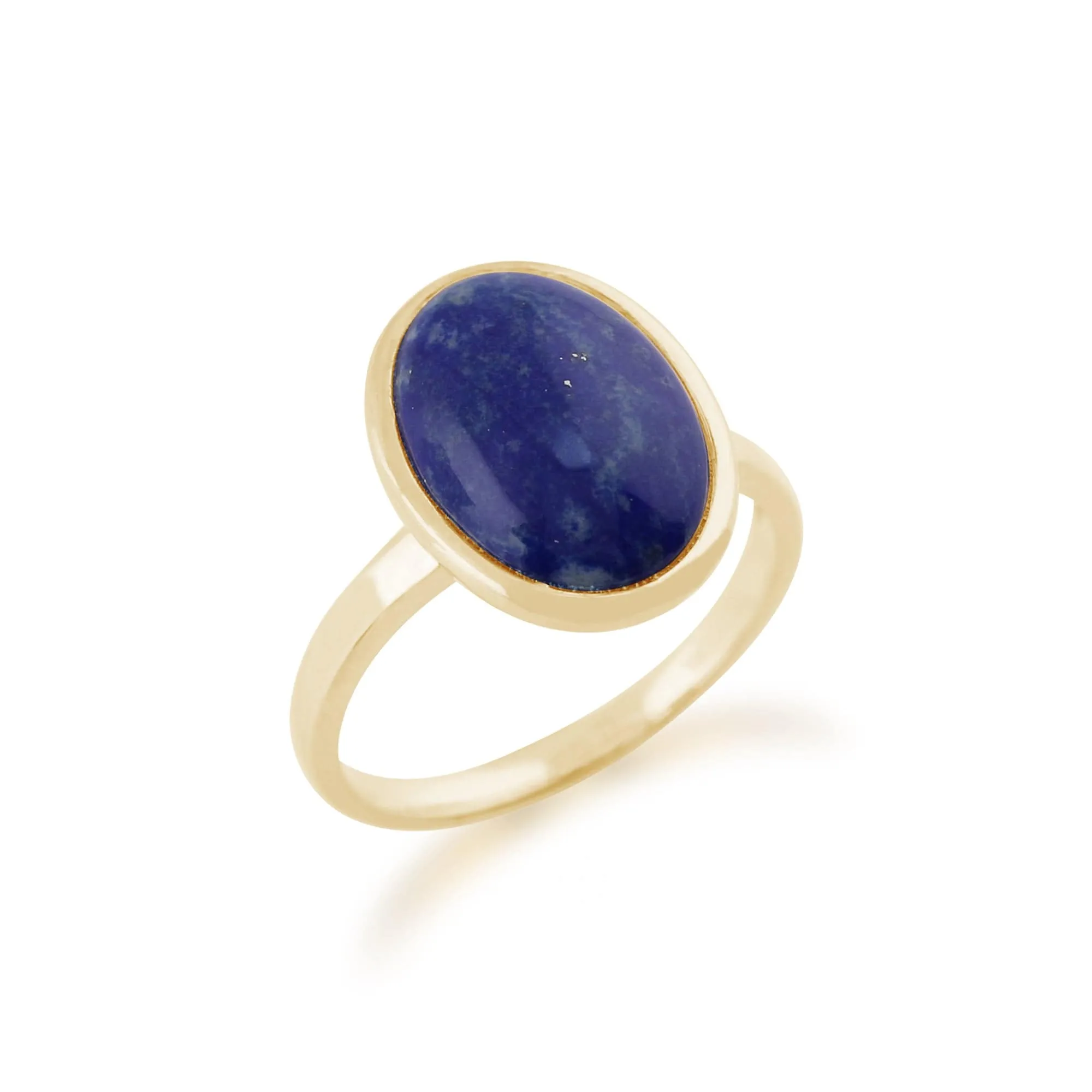 Statement Oval Lapis Lazuli Ring in 9ct Yellow Gold sold by Gemondo Jewellery product image thumbnail 3