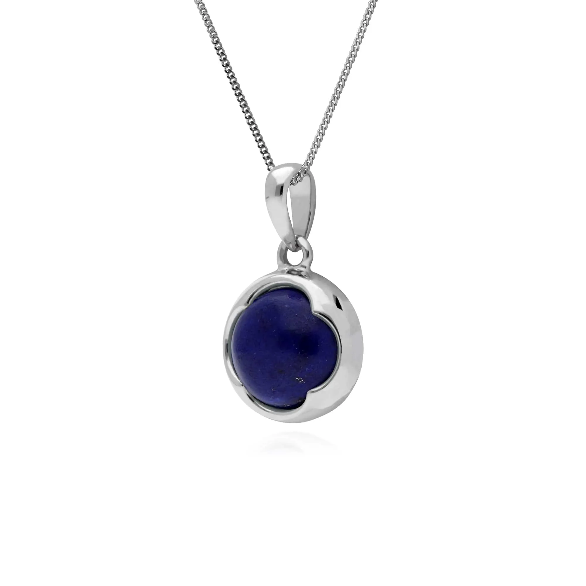Gemondo Sterling Silver Round Lapis Lazuli Pendant on 45cm Chain sold by Gemondo Jewellery product image thumbnail 2