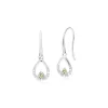 Classic Round Peridot & Diamond Tear Drop Earrings & Pendant Set in 9ct White Gold sold by Gemondo Jewellery