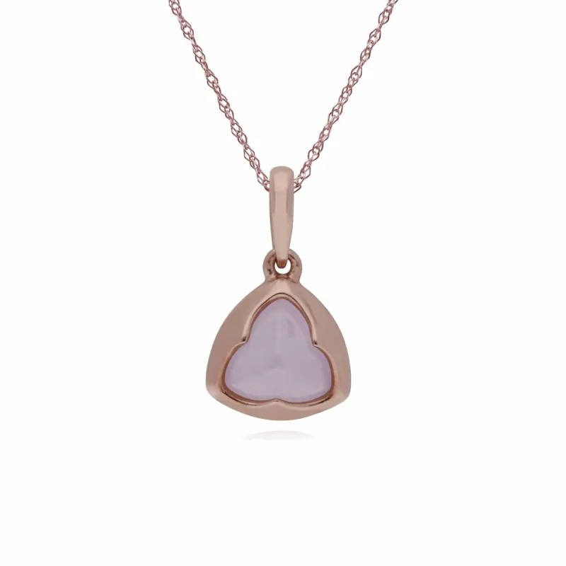 Gemondo Rose Gold Plated Sterling Silver Round Rose Quartz 45cm Necklace sold by Gemondo Jewellery