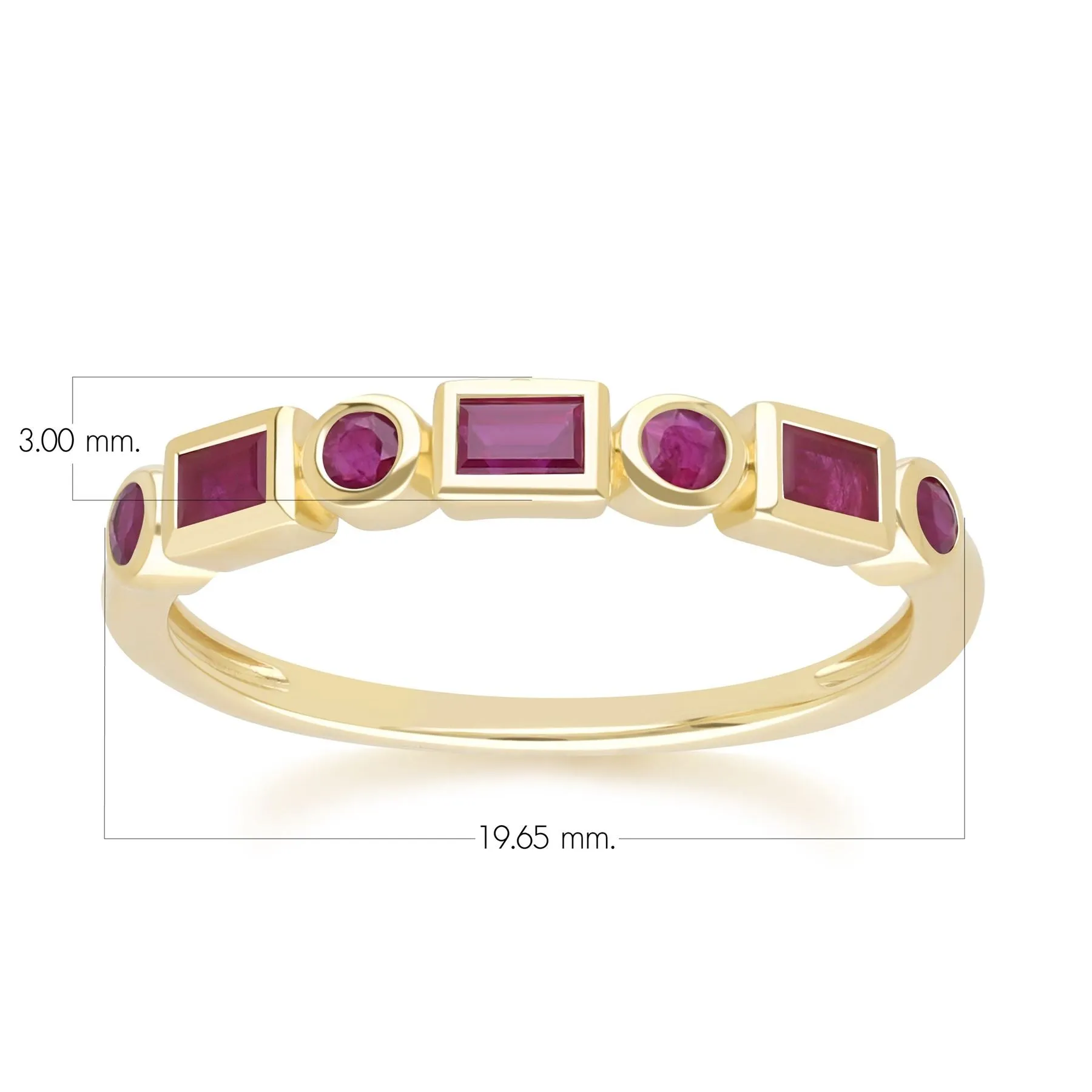 Classic Ruby Eternity Ring in 9ct Yellow Gold sold by Gemondo Jewellery product image thumbnail 5