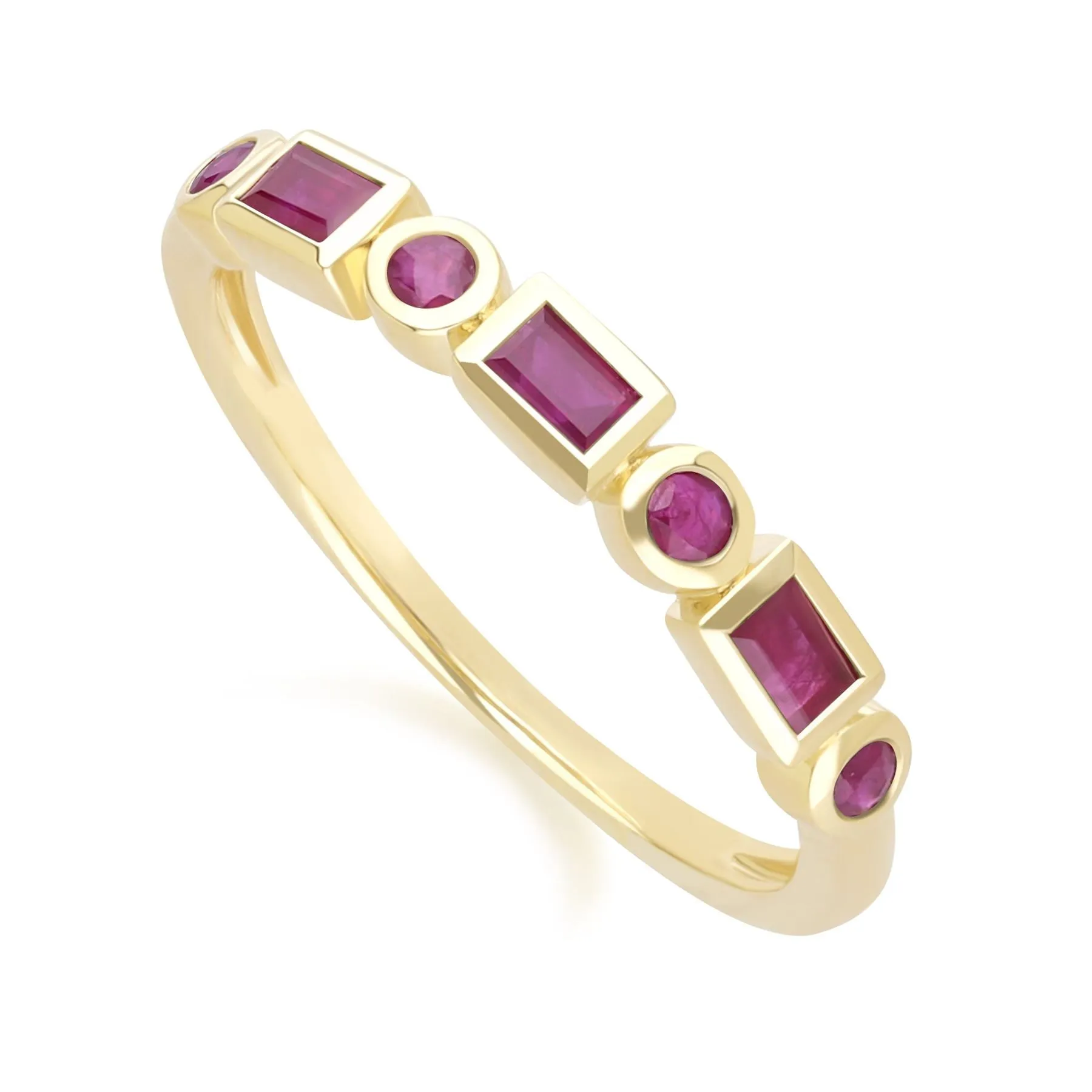 Classic Ruby Eternity Ring in 9ct Yellow Gold sold by Gemondo Jewellery product image thumbnail 3