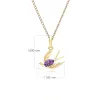 ECFEW™ Creator Amethyst Hummingbird Pendant Necklace in Gold Plated Sterling Silver sold by Gemondo Jewellery