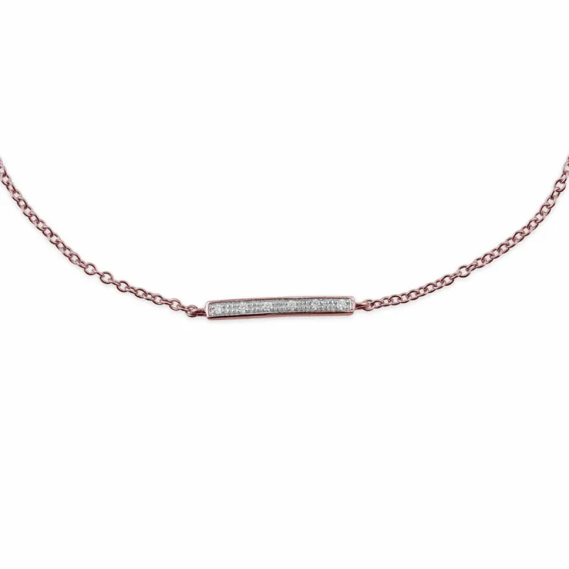 Gemondo 9ct Rose Gold 3pt Diamond 19cm Bracelet sold by Gemondo Jewellery