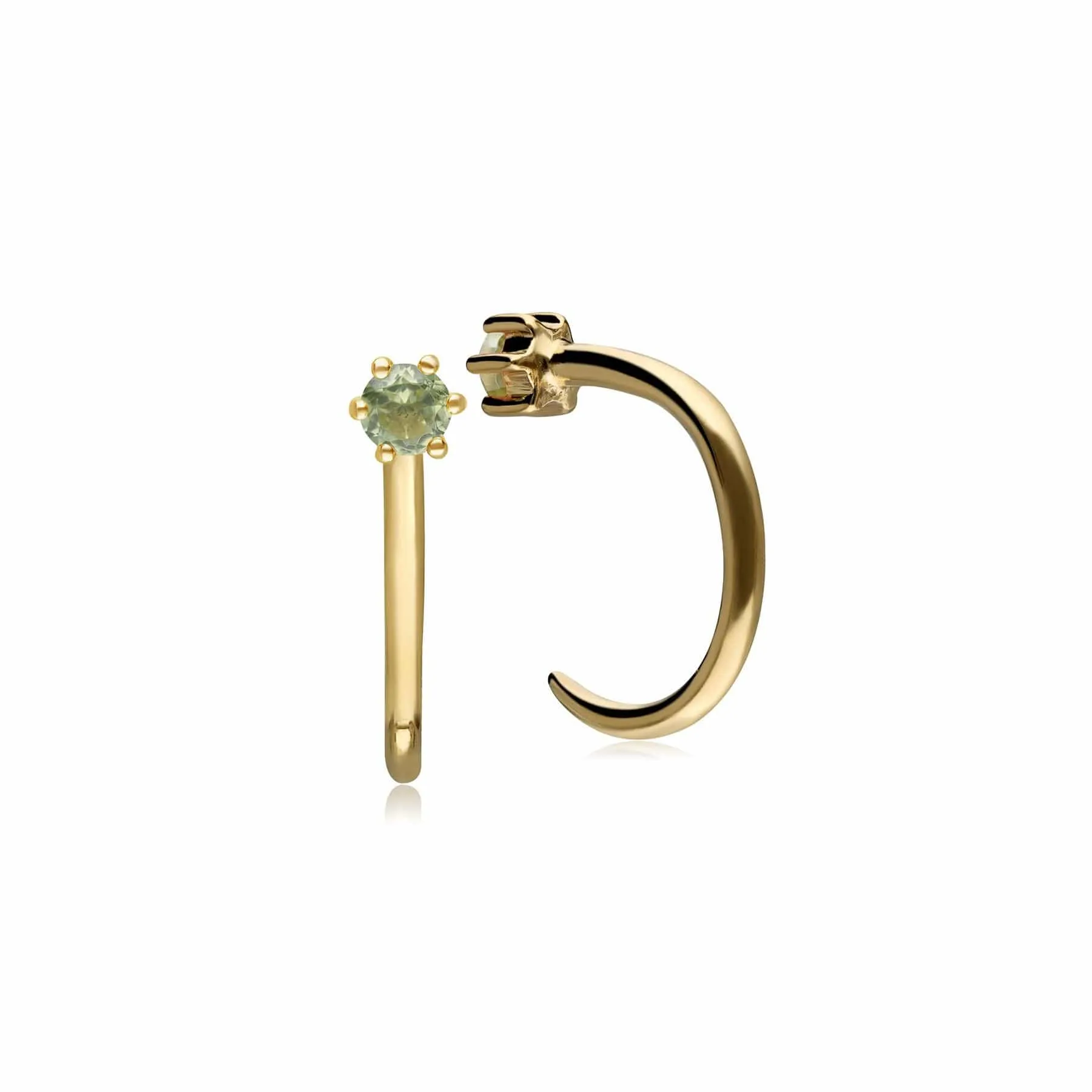 Peridot Pull Through Hoop Earrings in 9ct Yellow Gold sold by Gemondo Jewellery product image thumbnail 2