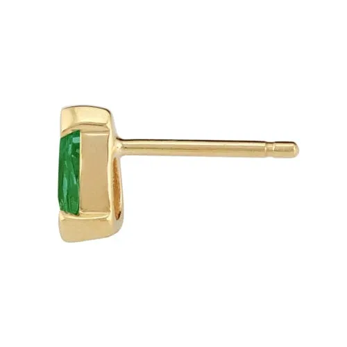 Classic Pear Emerald Stud Earrings in 9ct Yellow Gold sold by Gemondo Jewellery product image thumbnail 2