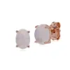 Classic Oval Rainbow Moonstone Stud Earrings & Pendant Set in Rose Gold Plated 925 Sterling Silver sold by Gemondo Jewellery