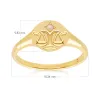 Zodiac Opal Libra Signet Ring In 9ct Yellow Gold sold by Gemondo Jewellery