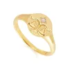 Zodiac Opal Libra Signet Ring In 9ct Yellow Gold sold by Gemondo Jewellery