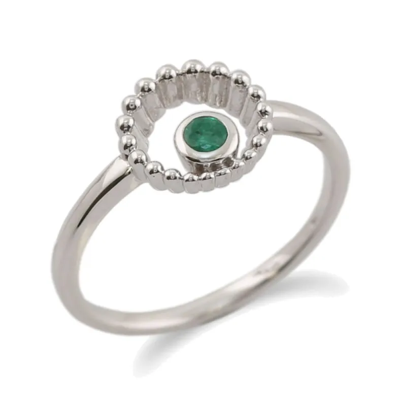 Gemondo 925 Sterling Silver 0.11ct Emerald Ring sold by Gemondo Jewellery